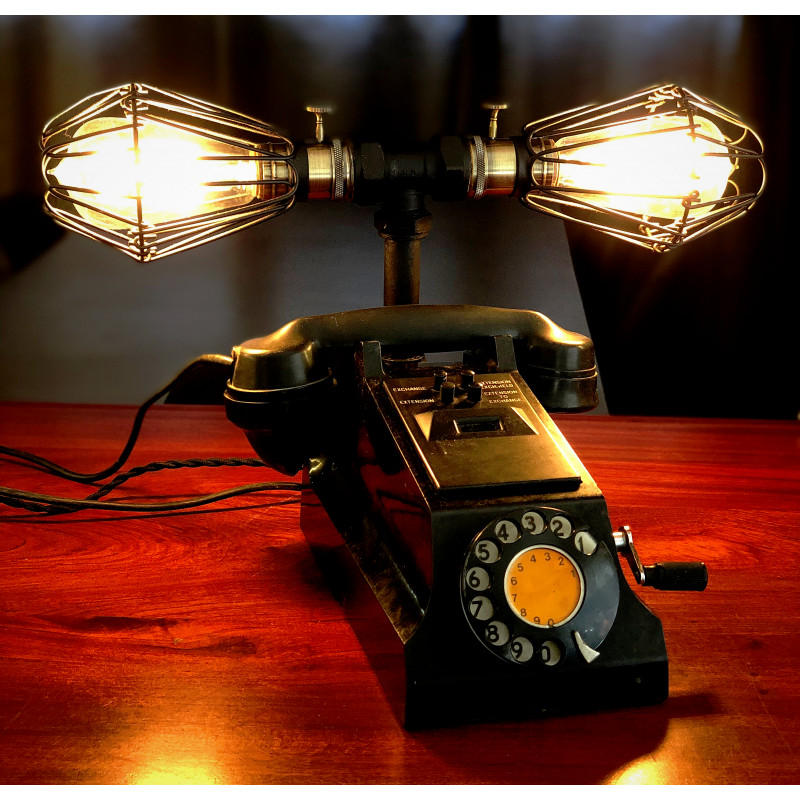 SteamPunk Vintage Phone Lamp